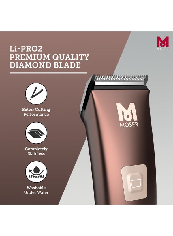 MOSER Li+Pro2 Cordless Hair Clipper for Men
