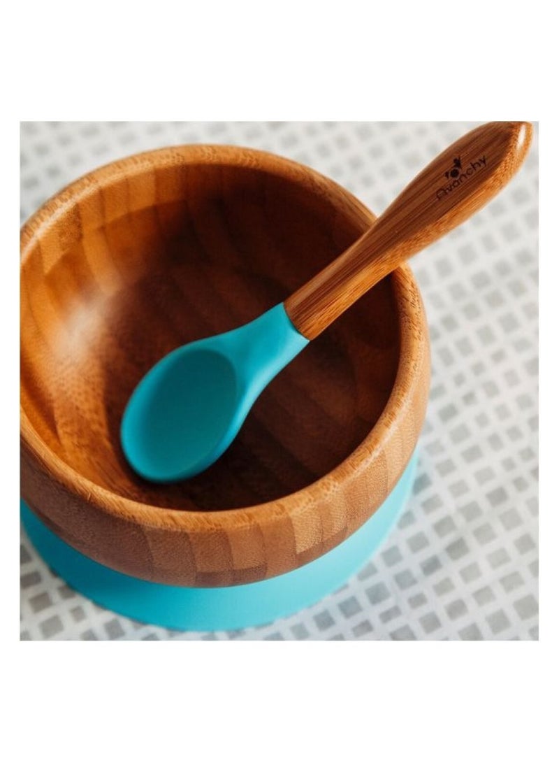 Avanchy Bamboo Suction Bowl + Spoon for Babies