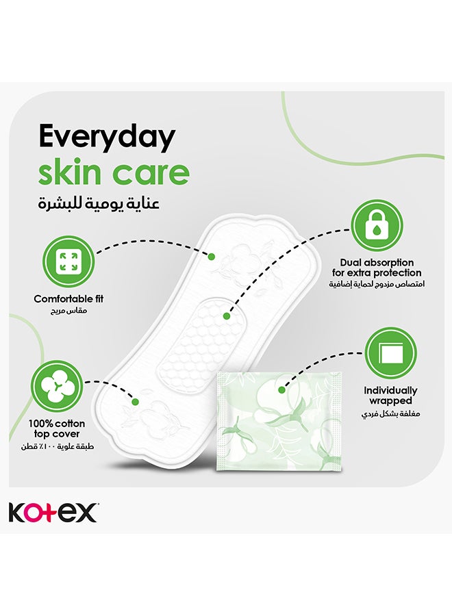 Kotex Natural Cotton Panty Liners, 54 Pieces