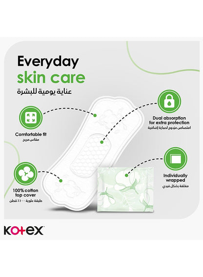 Kotex Natural Cotton Panty Liners, 54 Pieces