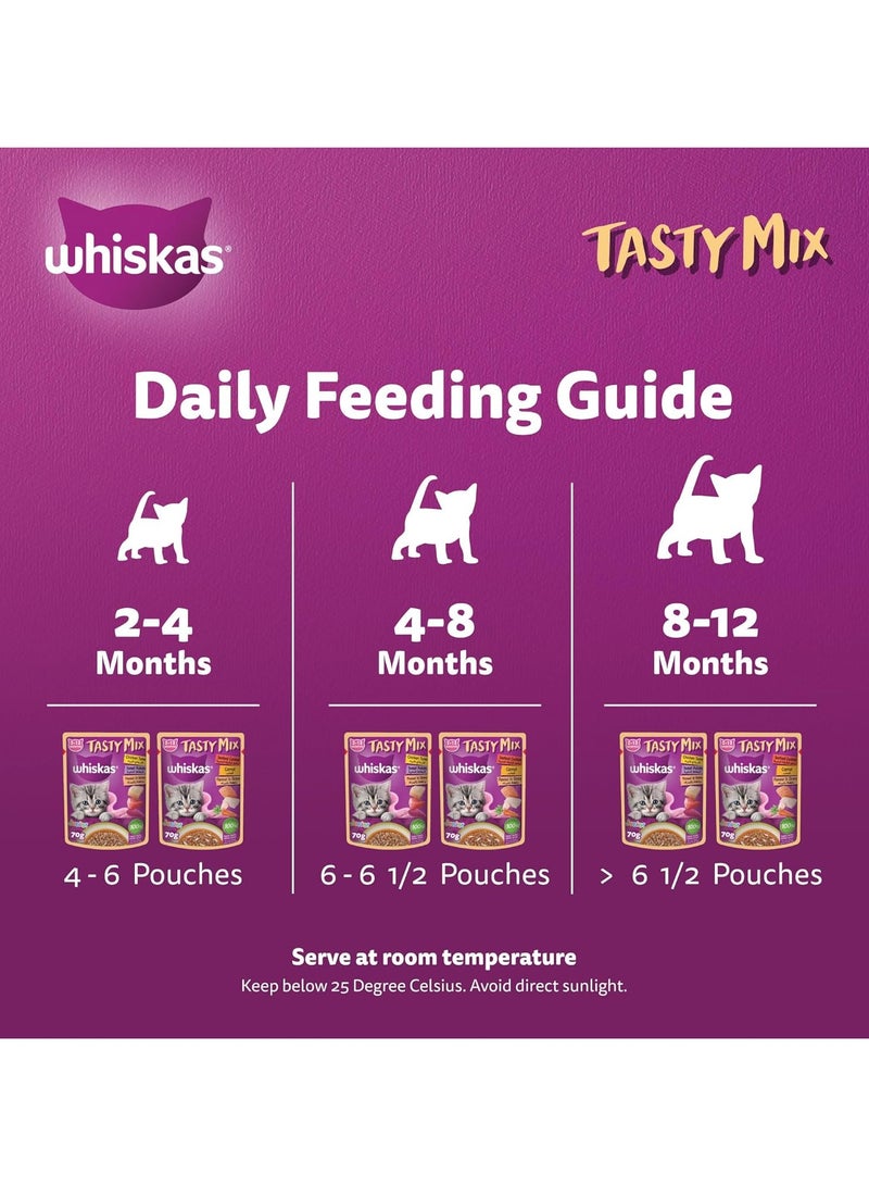 Whiskas Junior Tasty Mix Cat Food 12x70g