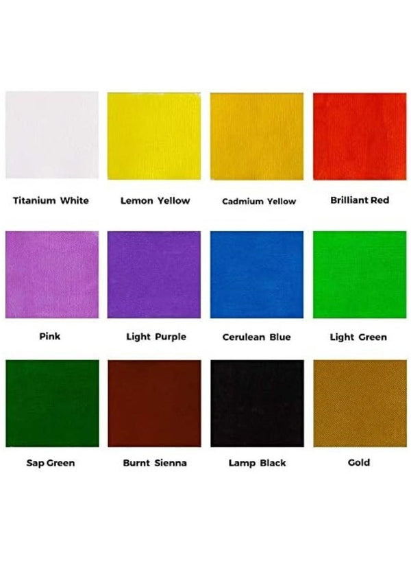 Mont Marte Signature Fabric Paint 12Pc X 20ML