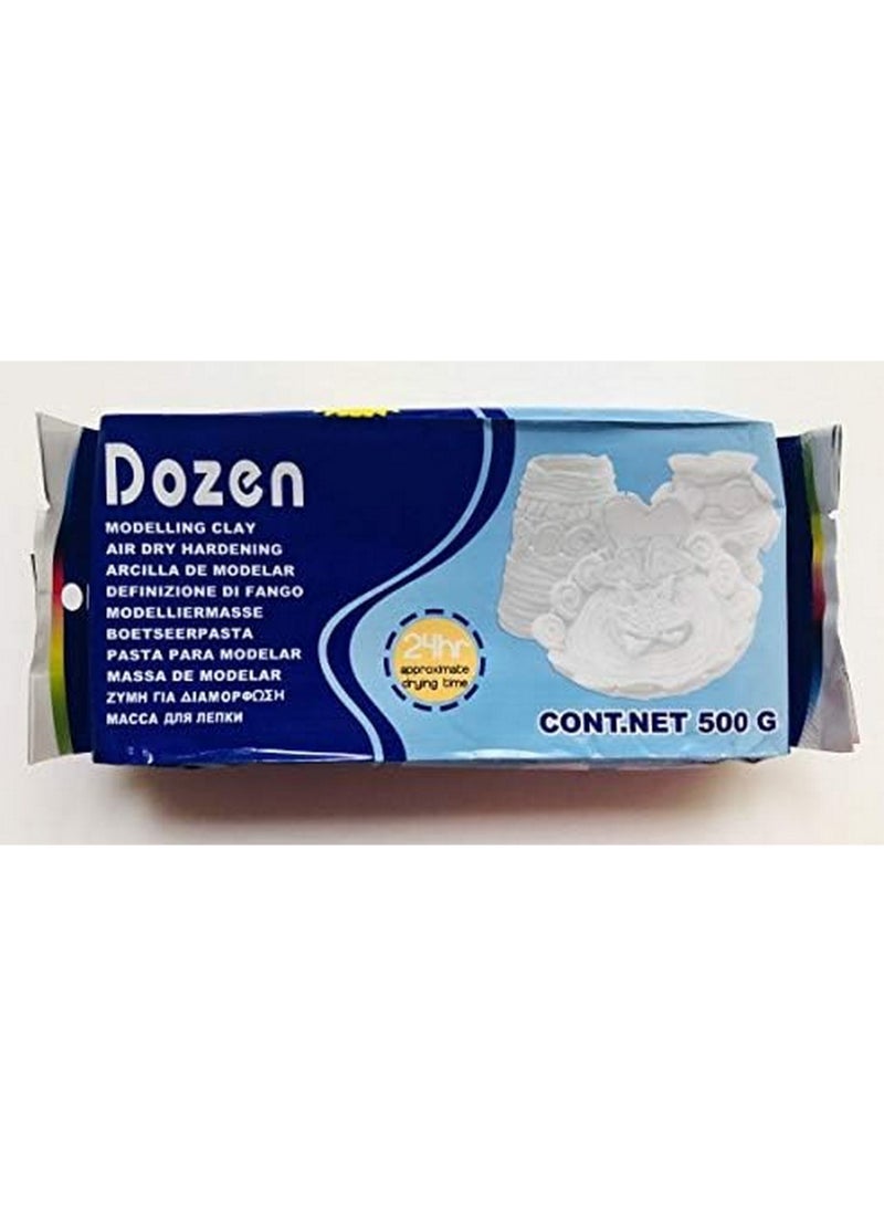 Dozen Modelling Clay Air Hardening White 500 Grams
