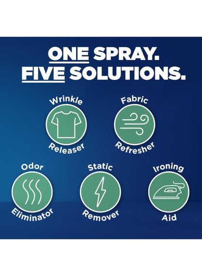 downy, eliminator static, fabric refresher, ironing aid, odor eliminator, one wrinkle, one wrinkle release, refresher ironing, release spray, releaser spray, remover fabric, spray travel, static remover, wrinkle release, wrinkle releaser