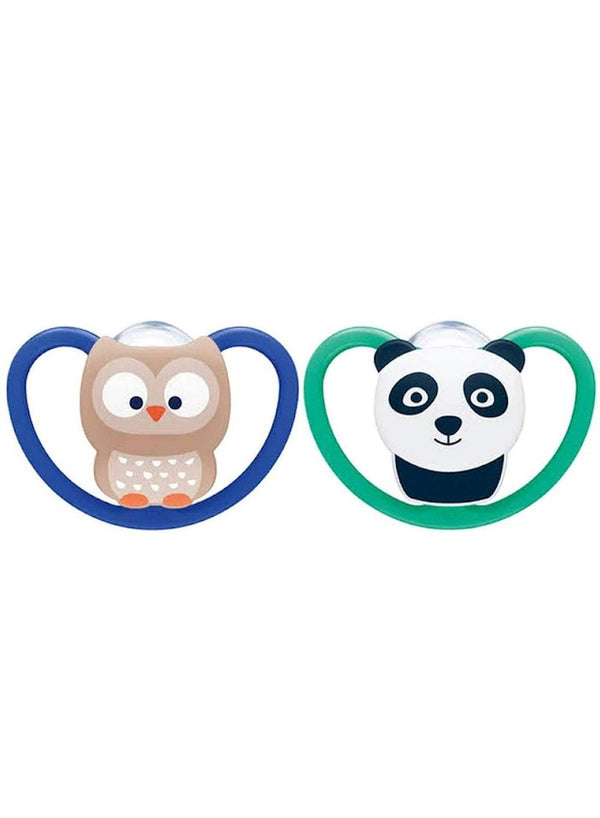NUK Space Night Silicone Soother 6-18M 2 Pack