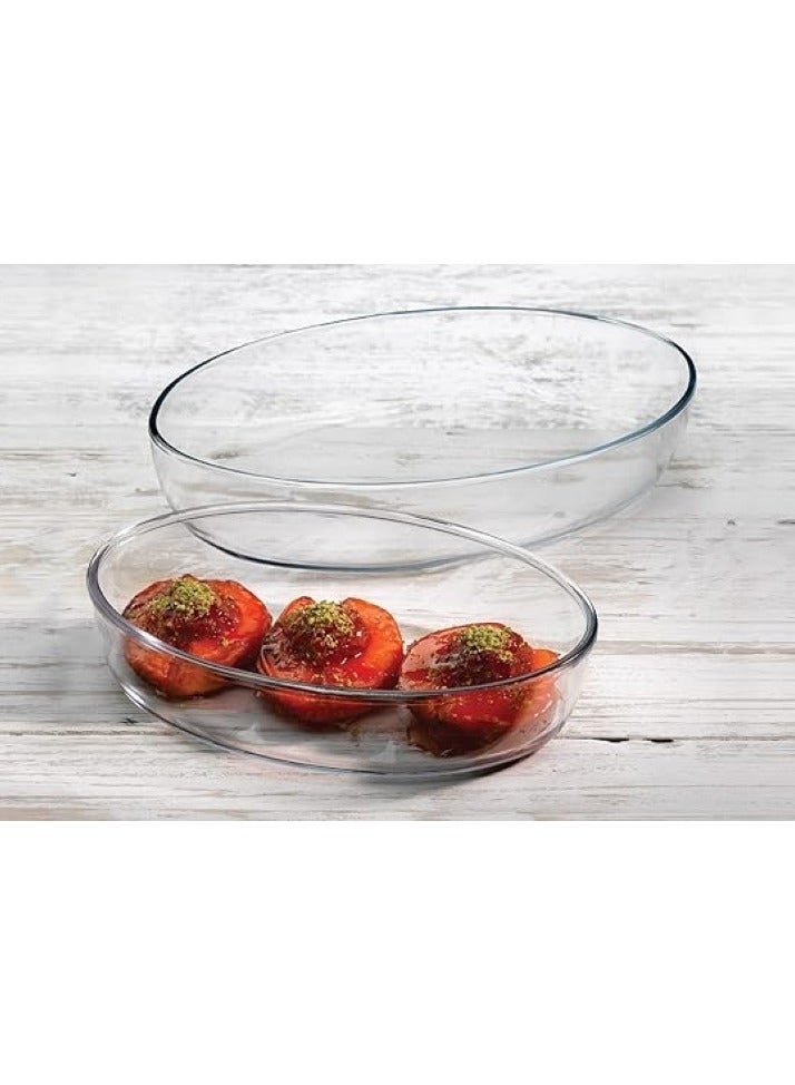 Borcam Glass Baking Oval Dish - Premium Bakeware