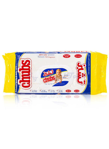 Chubs Sensiti No Fragrance Baby Wet Wipes 40 Pcs