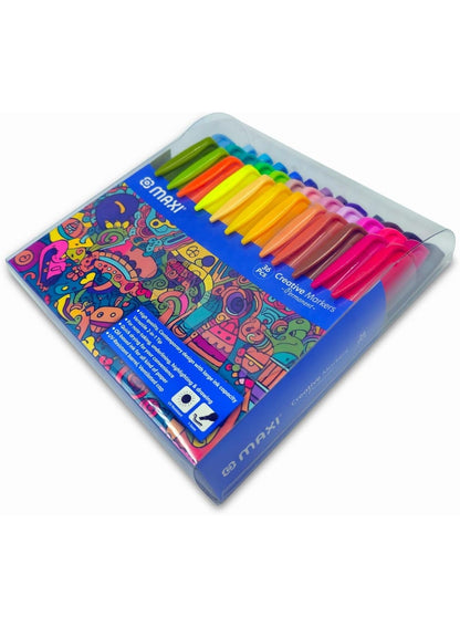 Maxi Creative Permanent Markers 36 Assorted Colours