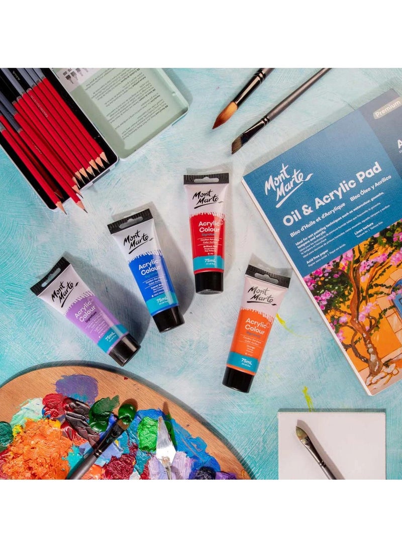 Mont Marte Acrylic Paint 75ML Tube Orange