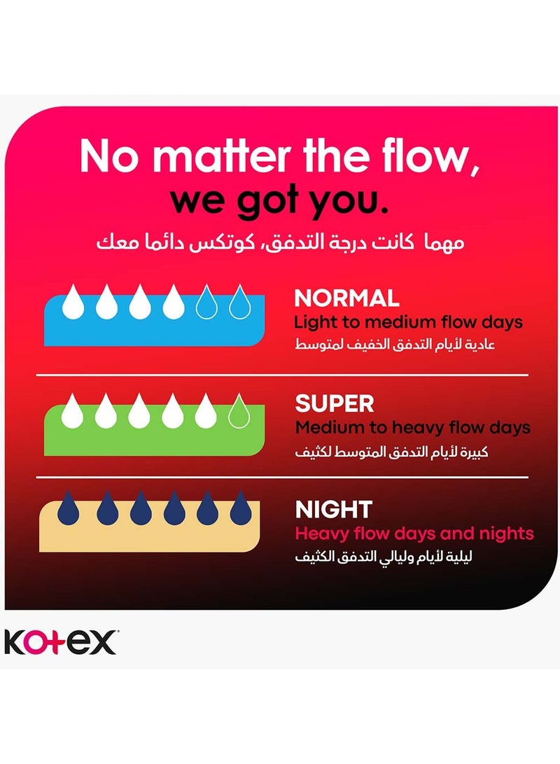 Kotex Ultra Thin Overnight Pads, 7 Pack