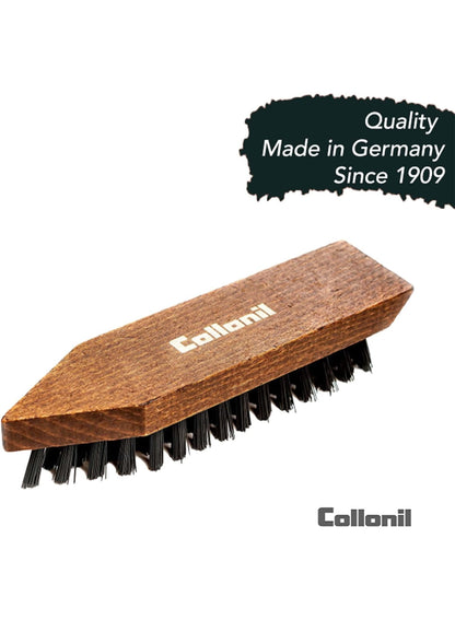 attached dirt, cleaning brush, collonil, dirt brush, dirt dirt, dirt dirt brush, dirt versatile, firmly attached, firmly attached dirt, hard bristles, remove firmly, rough cleaning, shoe cleaning, stubborn dirt, stubborn dirt dirt