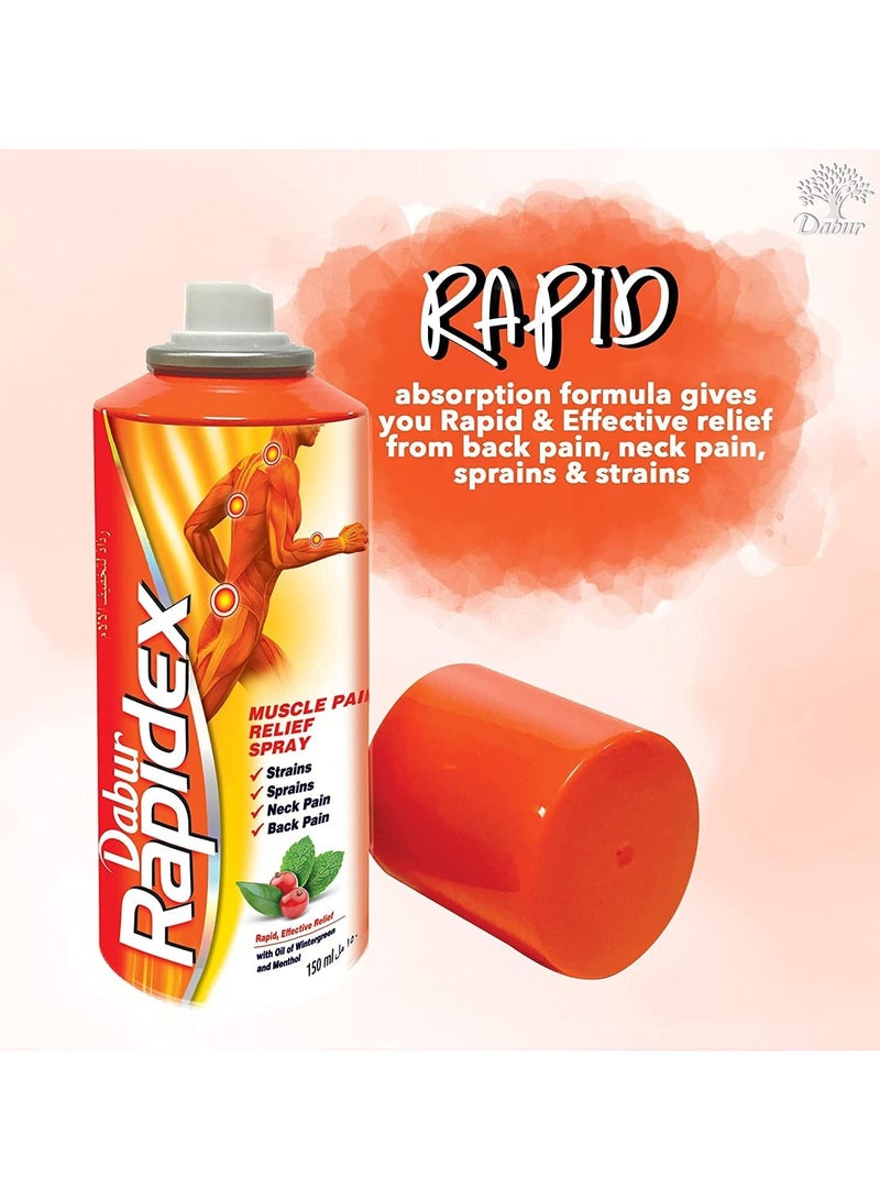 Dabur Rapidex Herbal Muscle Pain Relief Spray 150 ML