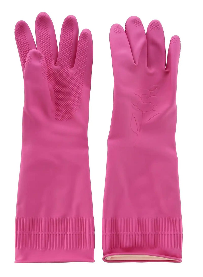 LocknLock Rubber Gloves 36cm Medium Pink