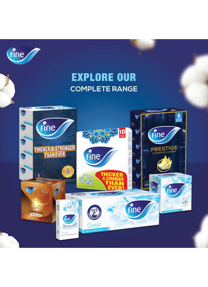 Fine Sterilized Facial Tissues Pack of 5 - Fine