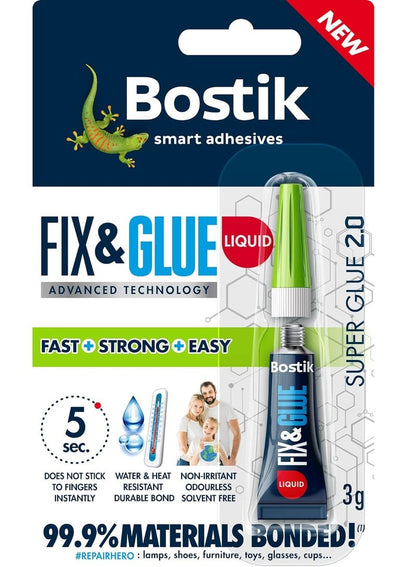 Bostik Fix & Glue Liquid Super Glue 3g