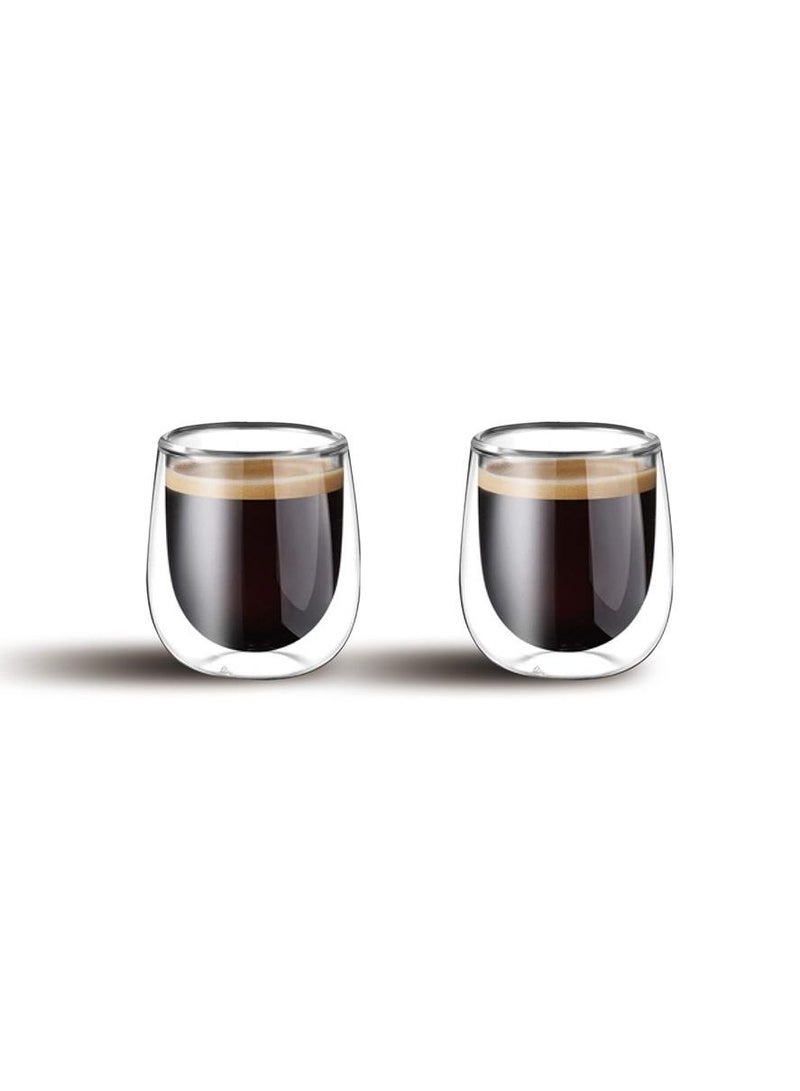 Cuisine Art Double Wall Glass Cup Set - 450Ml