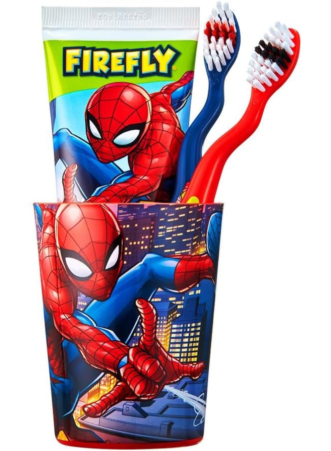 care feels, cool dry, cup cosmetic, cup giving, design fun, dry place, feels like, firefly, fun marvel, key tools, marvel spiderman, mild mint, oral care, toothbrushes toothpaste, young gums