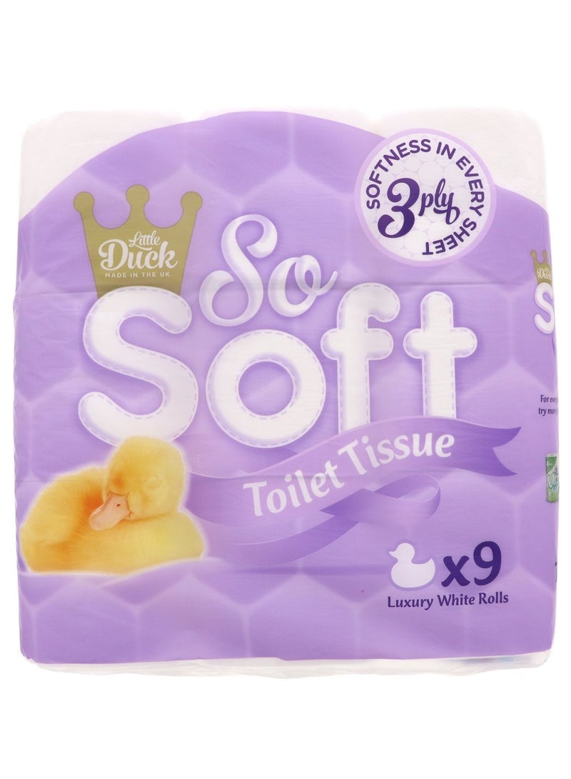 Soft 3-Ply Toilet Tissues 9 Rolls - LITTLE DUCK