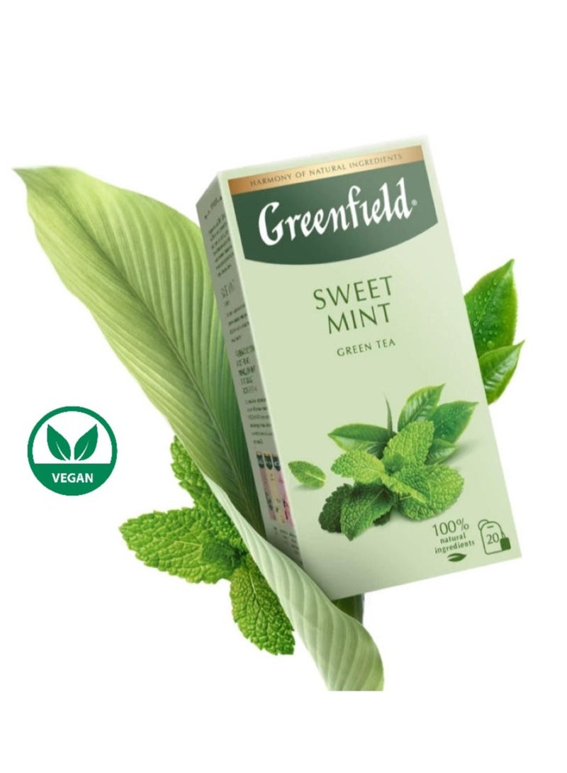 Refreshing Sweet Mint Green Tea by Greenfield
