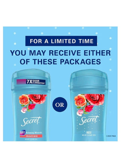 Secret Clear Gel Antiperspirant Rose Scent 73g