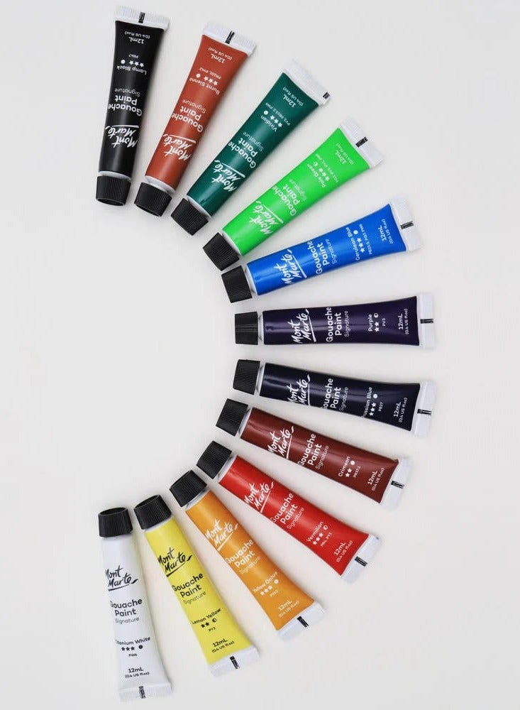 Mont Marte 12Pc Gouache Paints Set