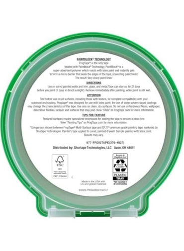 FrogTape Multi Surface Painter'S Tape 0.94" Wide X 60 Yards Long Green