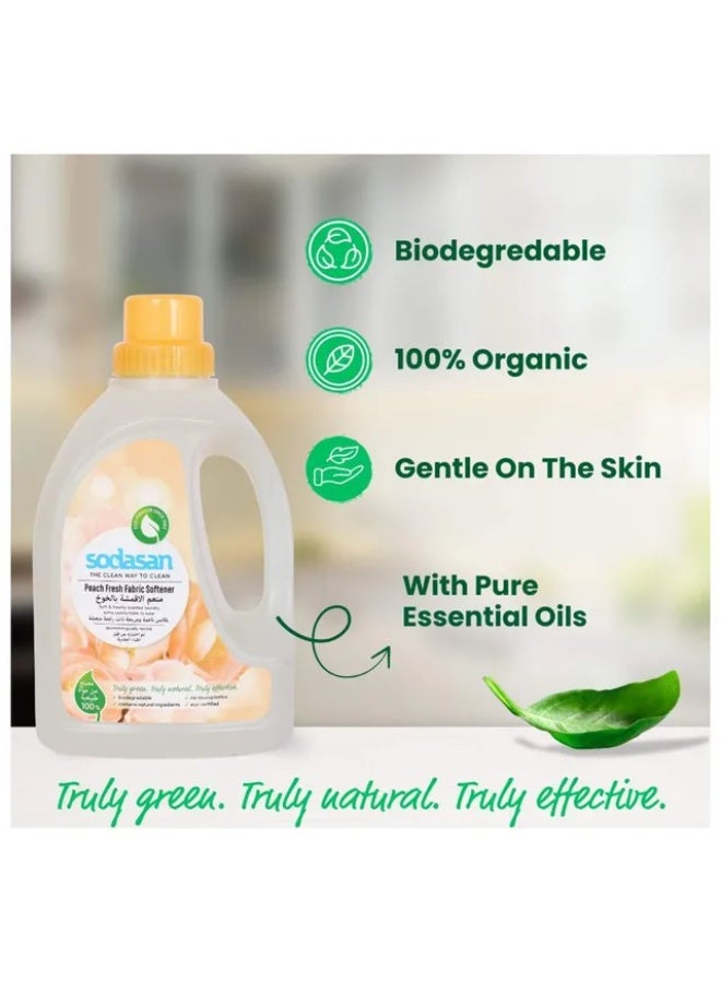 Sodasan 100% Natural Peach Fresh Fabric Softener 750 ML