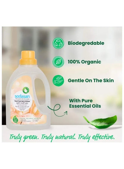 Sodasan 100% Natural Peach Fresh Fabric Softener 750 ML