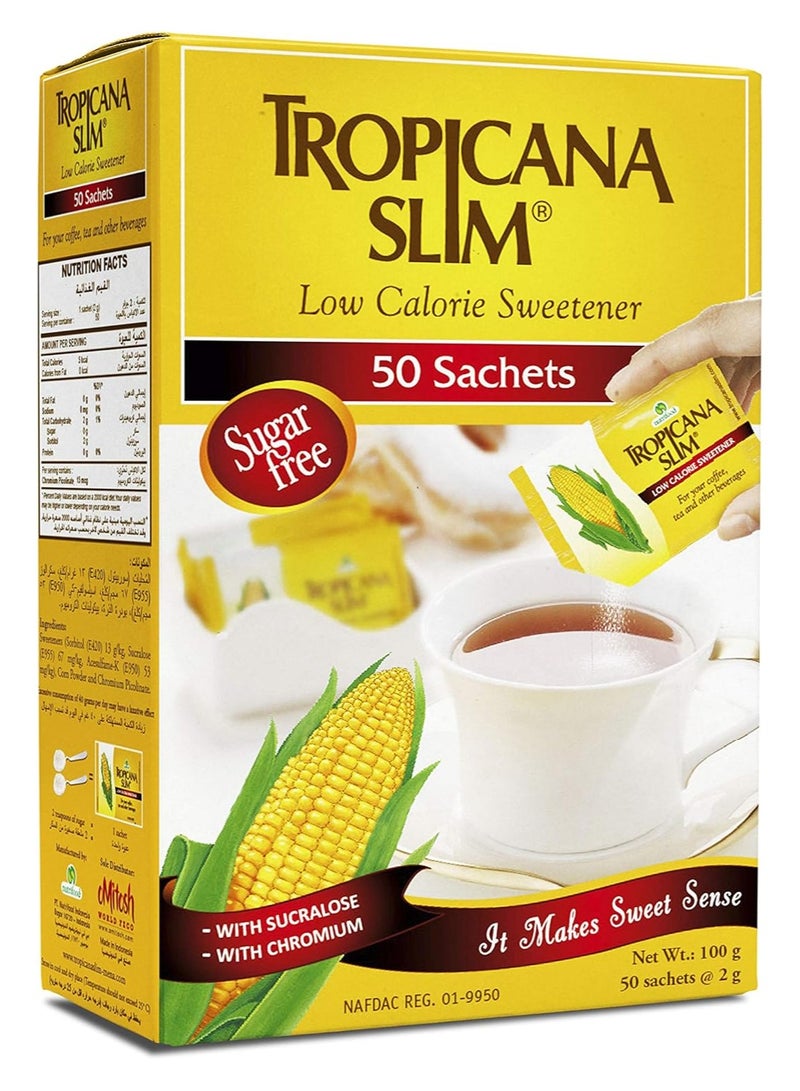 Tropicana Slim Low Calorie Sweetener Sachets 100g