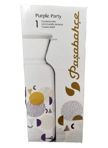 Pasabahce Purple Party Carafe 700 ML Silicon Lid Multicolour