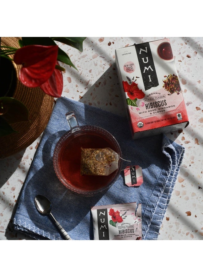 Numi Organic Tea Hibiscus Herbal Tea Bags