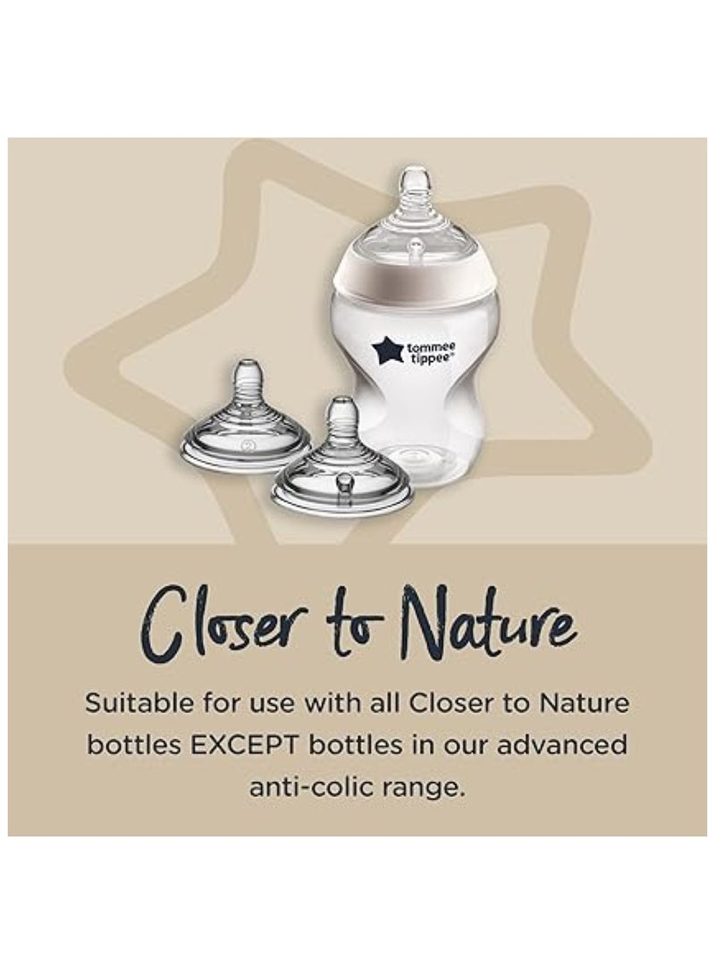Tommee Tippee Baby Bottle Nipples, Medium Flow