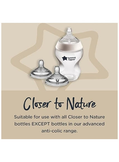 Tommee Tippee Baby Bottle Nipples, Medium Flow