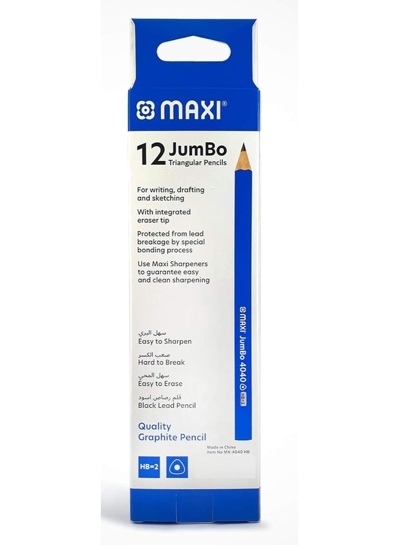 Maxi Jumbo Tri Graphite Pencil HB - Set of 12