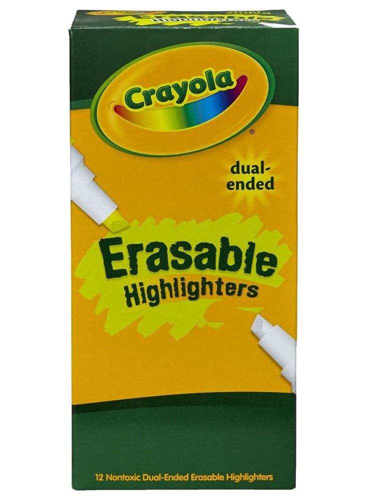 Crayola Dual-Ended Erasable Highlighter 12pcs