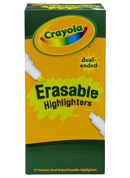 Crayola Dual-Ended Erasable Highlighter 12pcs