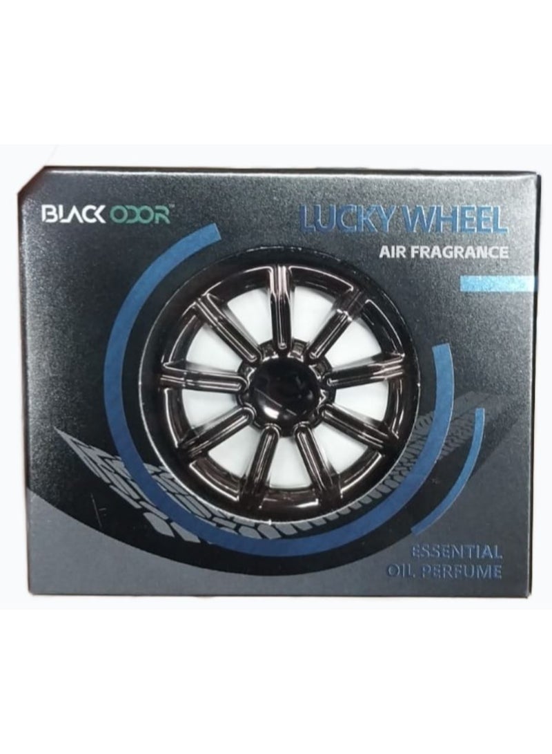 Lucky Wheel Car Air Freshener Blue - BLACK ODOR