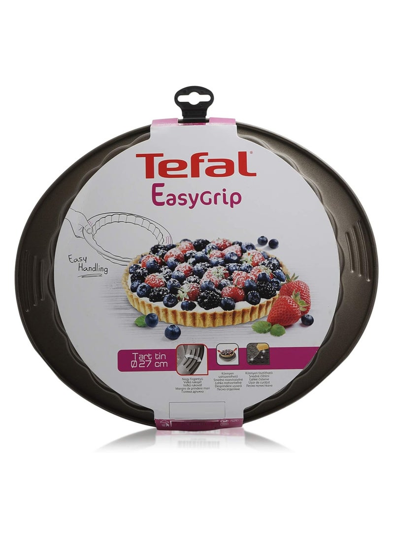 Tefal Easy Grip Tart Tin 27cm - Dark Grey