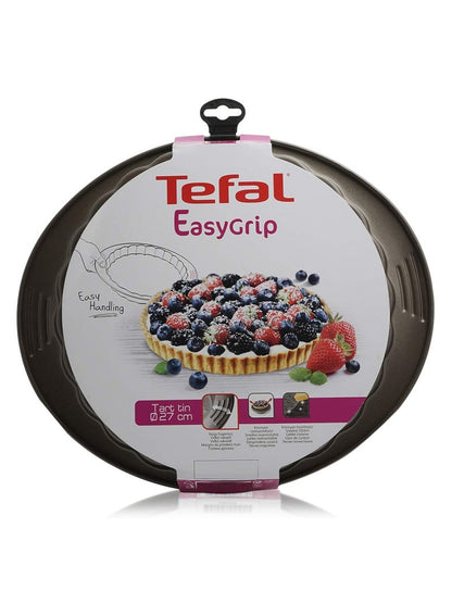 Tefal Easy Grip Tart Tin 27cm - Dark Grey