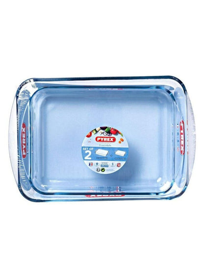 PYREX 2-Piece Rectangular Roaster Set