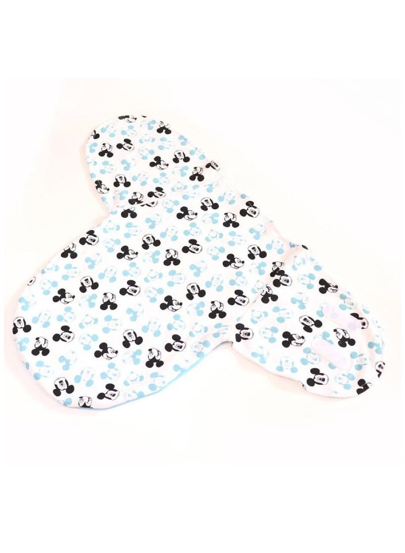 Disney Baby Swaddle White Blue - Soft Organic Cotton