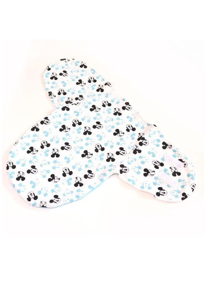 Disney Baby Swaddle White Blue - Soft Organic Cotton