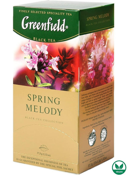 Greenfield Spring Melody Black Tea Bags - 25 Count