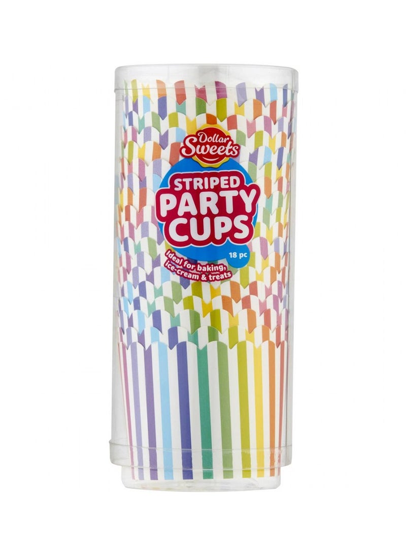 Dollar Sweets Striped Party Cups 18 Pack