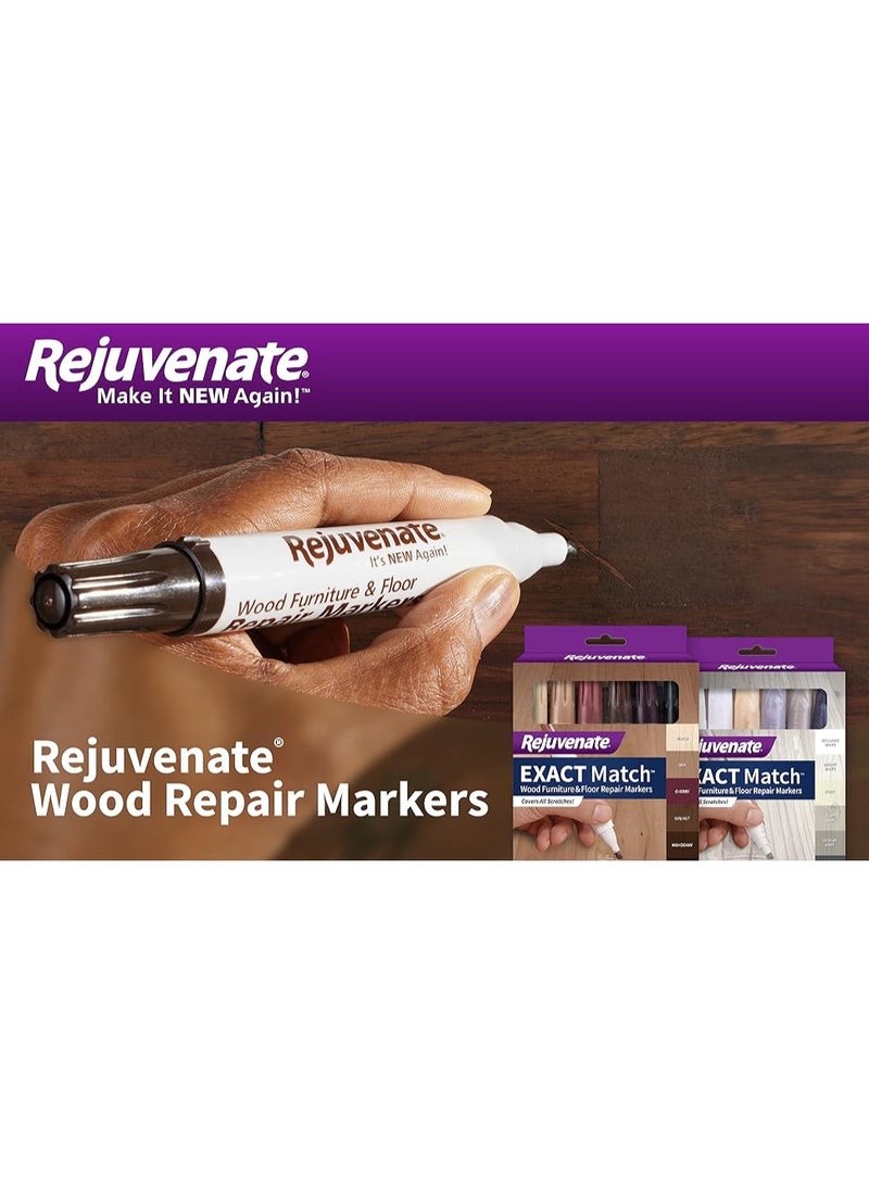 Rejuvenate Wood Repair Markers 6 Count - Brown Shades