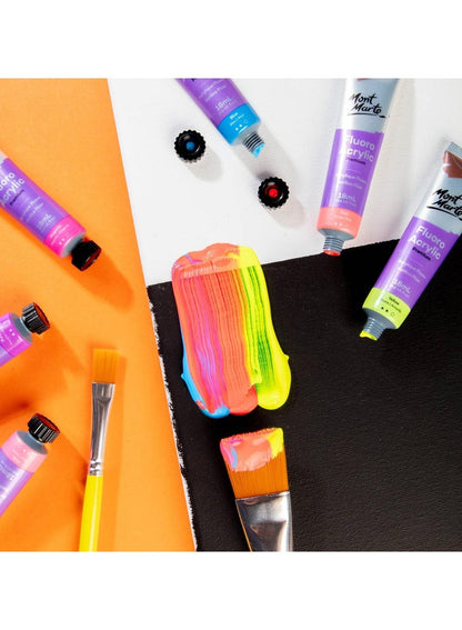 Mont Marte Premium Fluoro Acrylic Paint Set