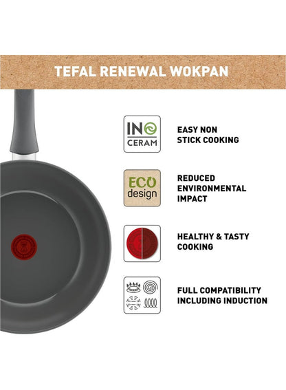 Tefal Renewal Non Stick Wokpan for Healthy Cooking