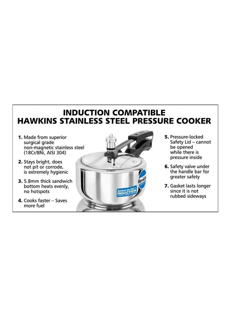 Hawkins 2 Litre Stainless Steel Pressure Cooker