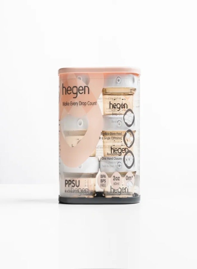 Hegen Pcto Breast Milk Storage PPSU 60 ML Pack Of 6