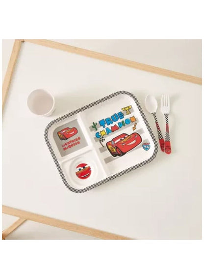 Disney Baby Cars Print 3-Section Plate